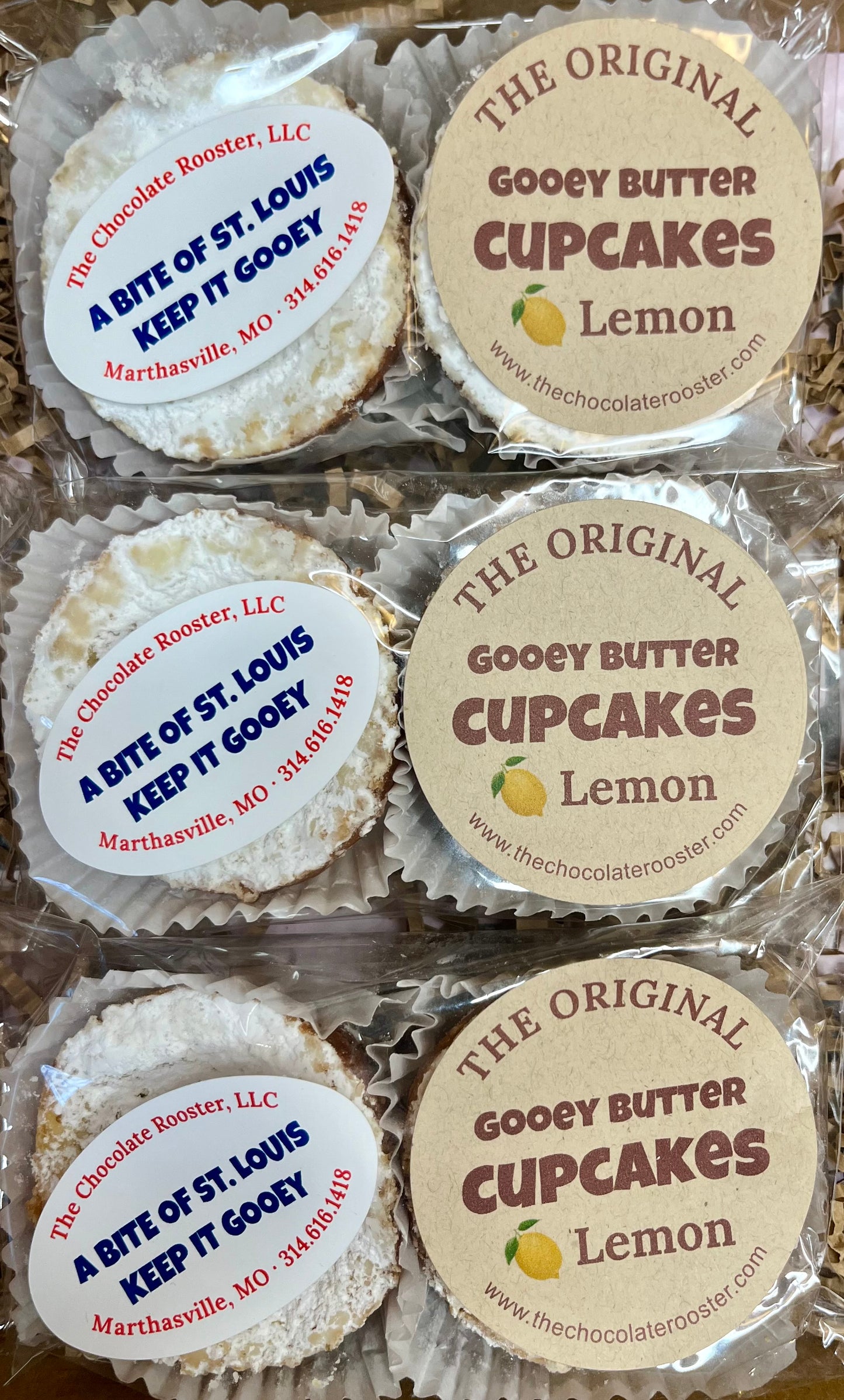 Lemon Gooey Butter Cupcakes (6 pack)