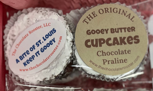 Chocolate Praline Gooey Butter Cupcakes - 6 pack